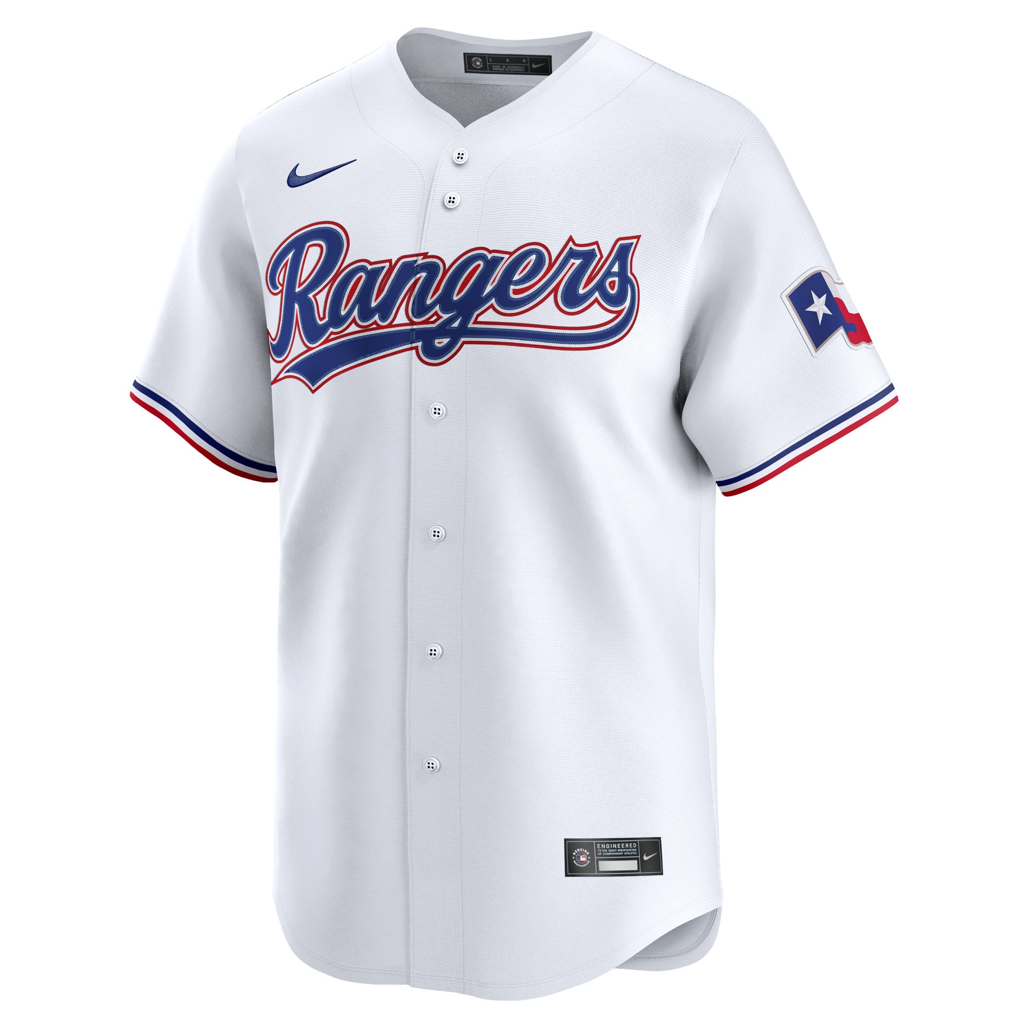 Texas Rangers White Home Limited Custom MLB Jersey Men's