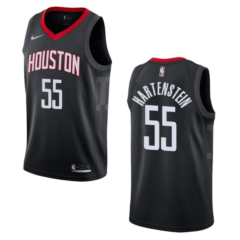 Houston Rockets 55 Isaiah Hartenstein Statement Swingman Black NBA Jersey Men's
