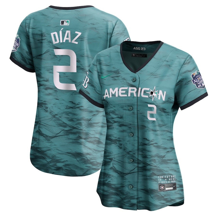 Yandy D?az 2 American League 2023 All Star Game Limited Teal MLB Jersey Women's