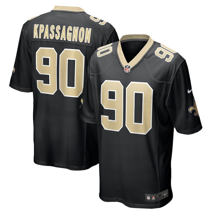 Tanoh Kpassagnon 90 New Orleans Saints Game Black NFL Jersey Men's