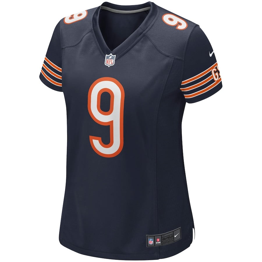 Jim McMahon 9 Chicago Bears Game Retired Navy NFL Jersey Women's