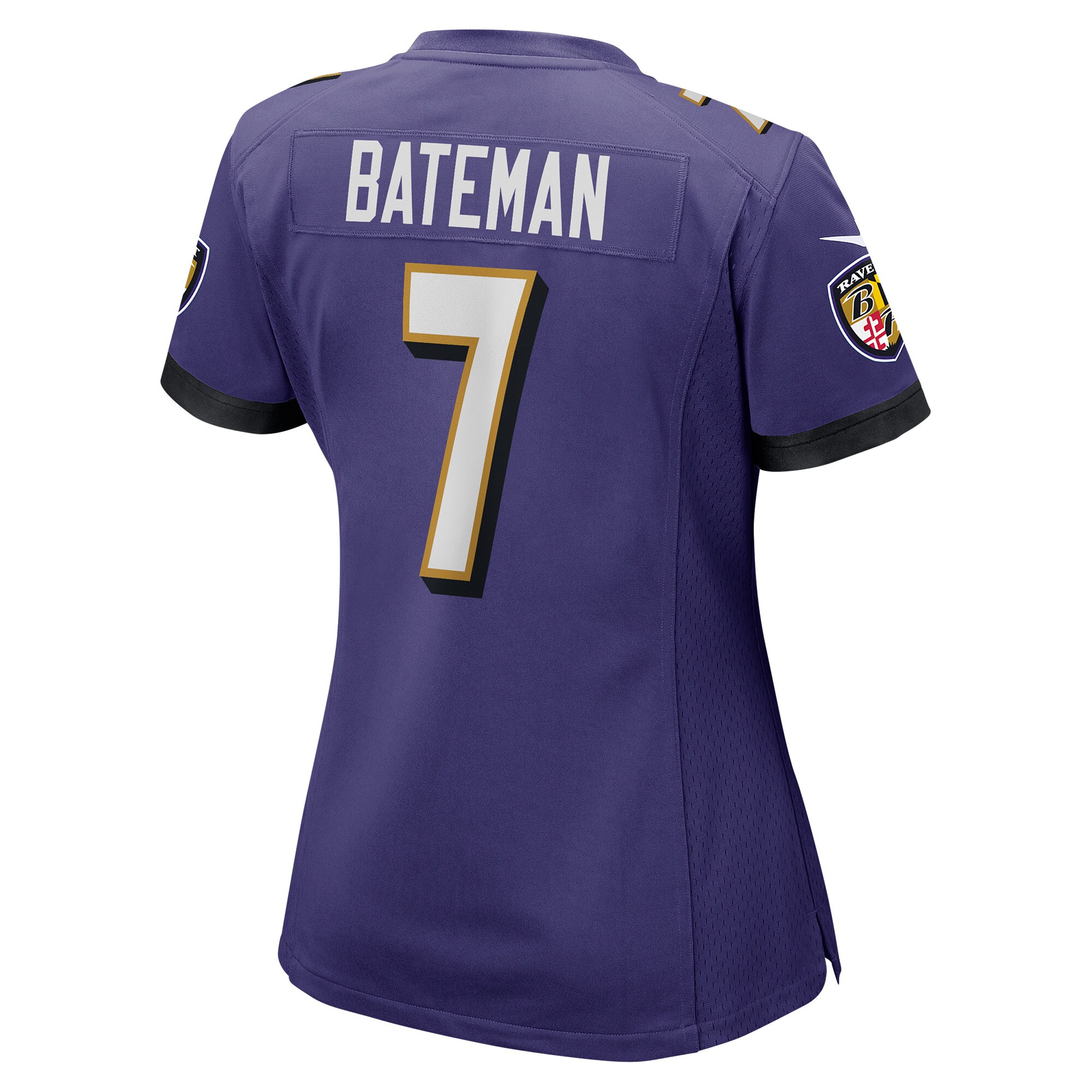 Baltimore Ravens Rashod Bateman Purple Game NFL Jersey Women's