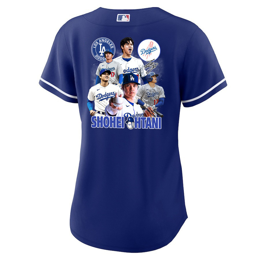 Shohei Ohtani 17 Los Angeles Dodgers Signed Sho King 2023 Alternate Royal MLB Jersey Women's