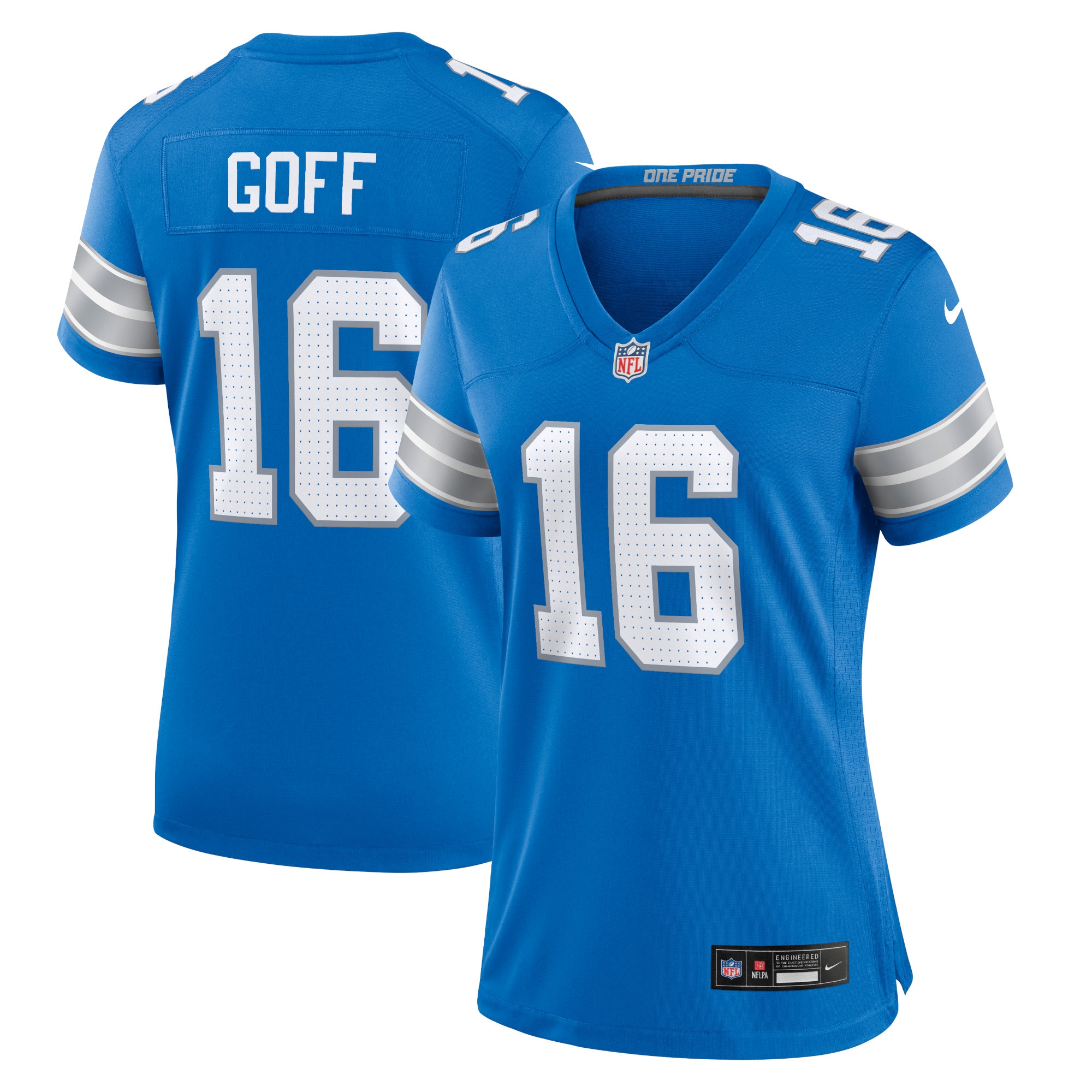 Detroit Lions Jared Goff Blue Game NFL Jersey Women's