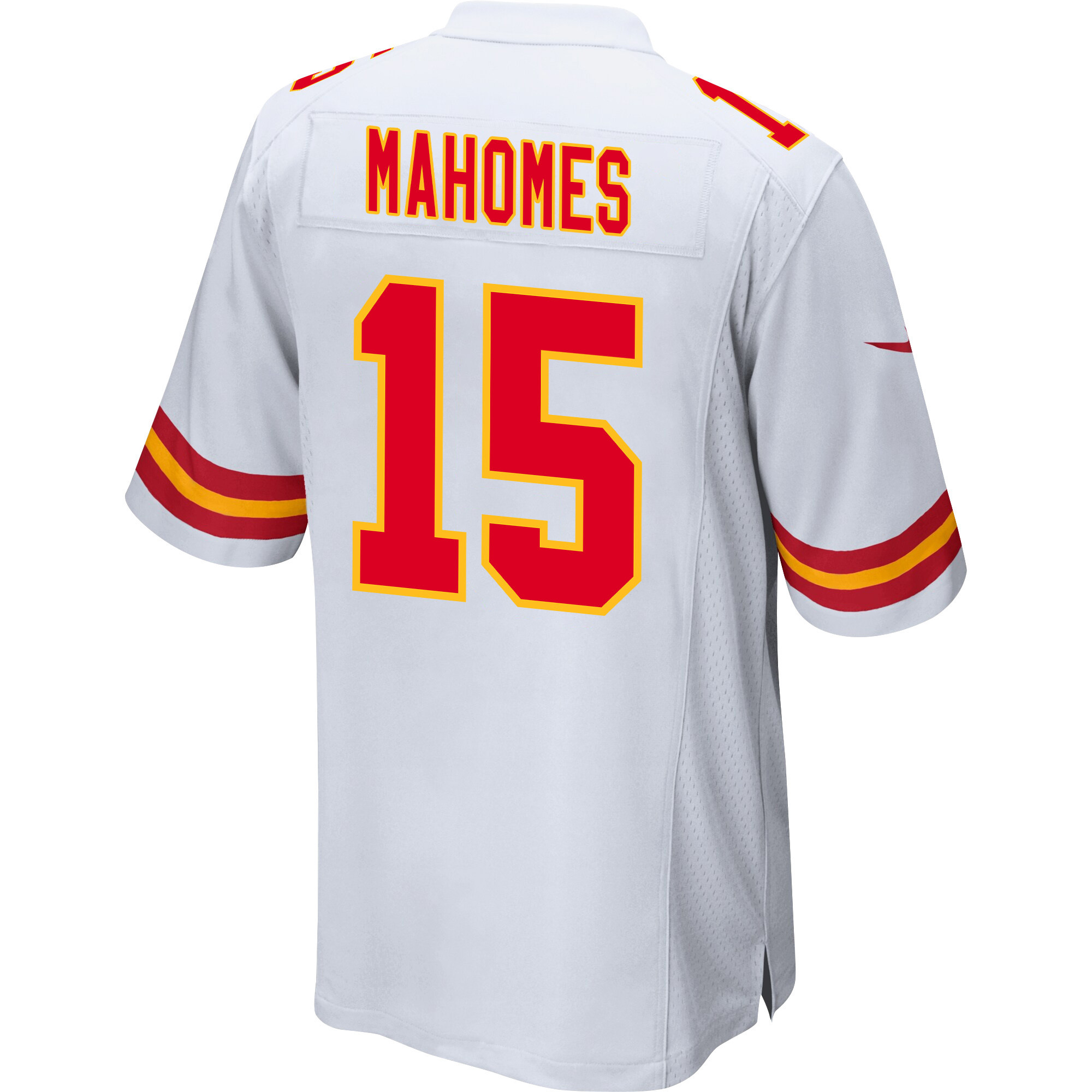 Patrick Mahomes 15 Kansas City Chiefs Super Bowl LVIII Champions 4X Game White NFL Jersey Men's