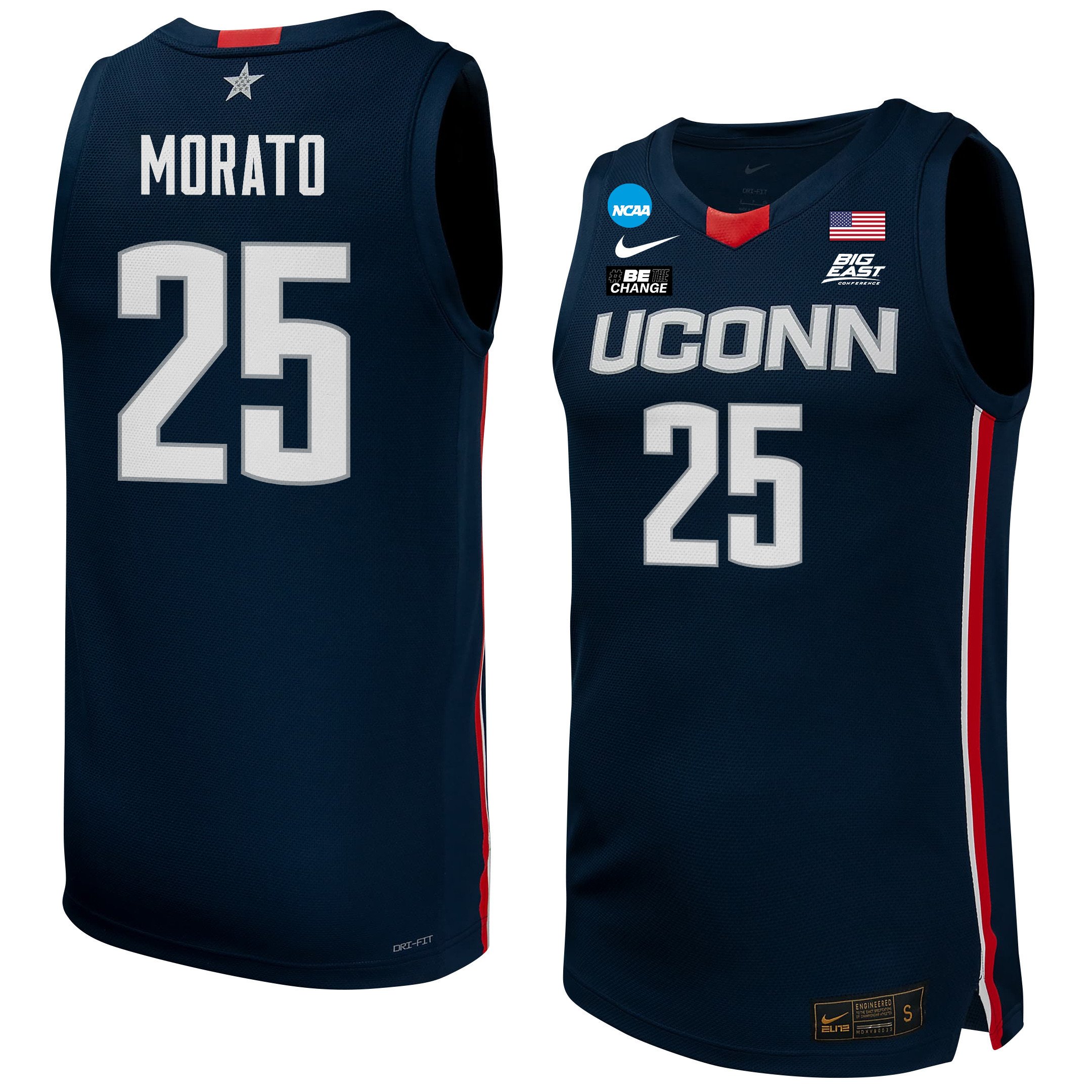 Ice Brady 25 UConn Huskies 2024 Navy Unisex NCAA Jersey Unisex