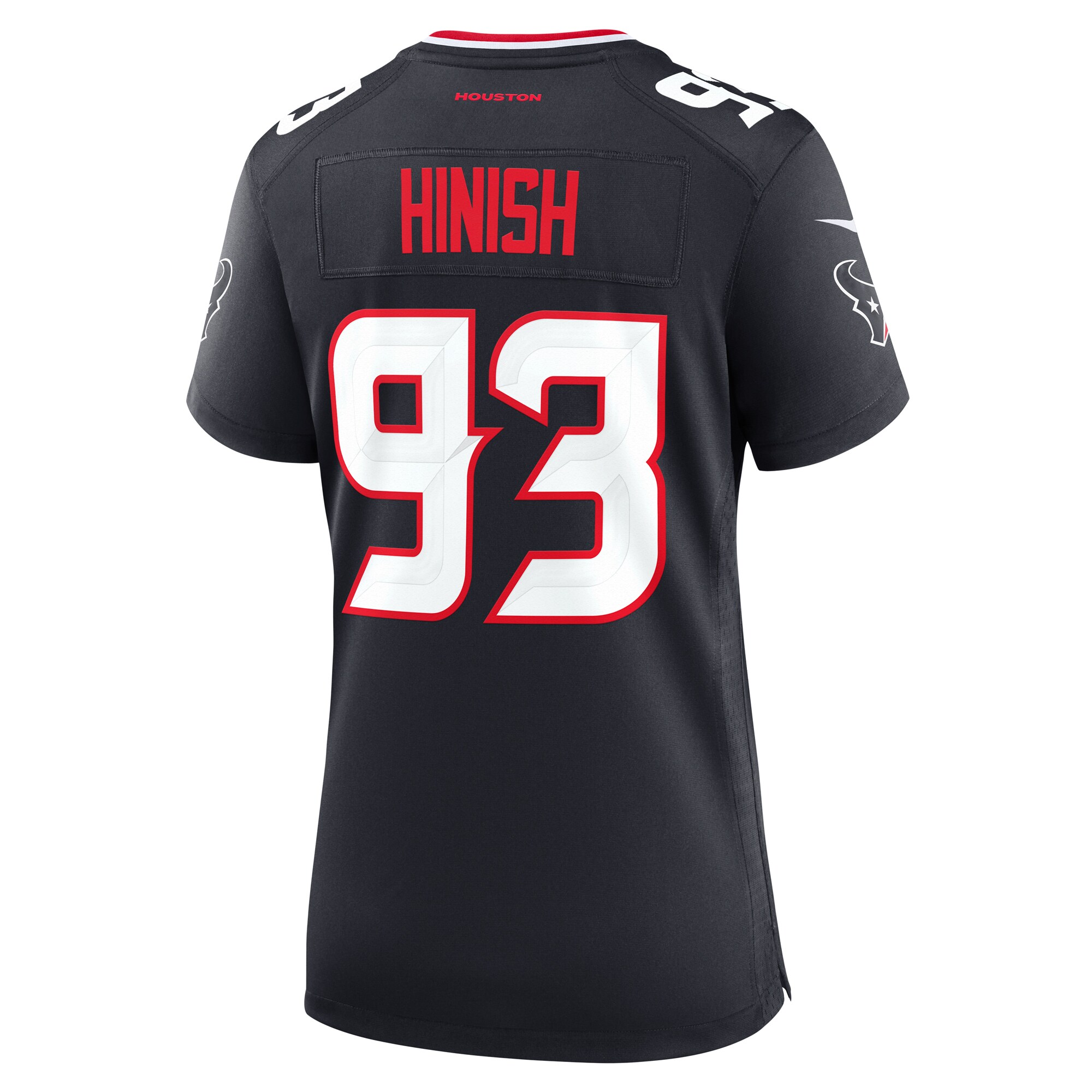 Houston Texans Kurt Hinish Navy Team Game NFL Jersey Women's