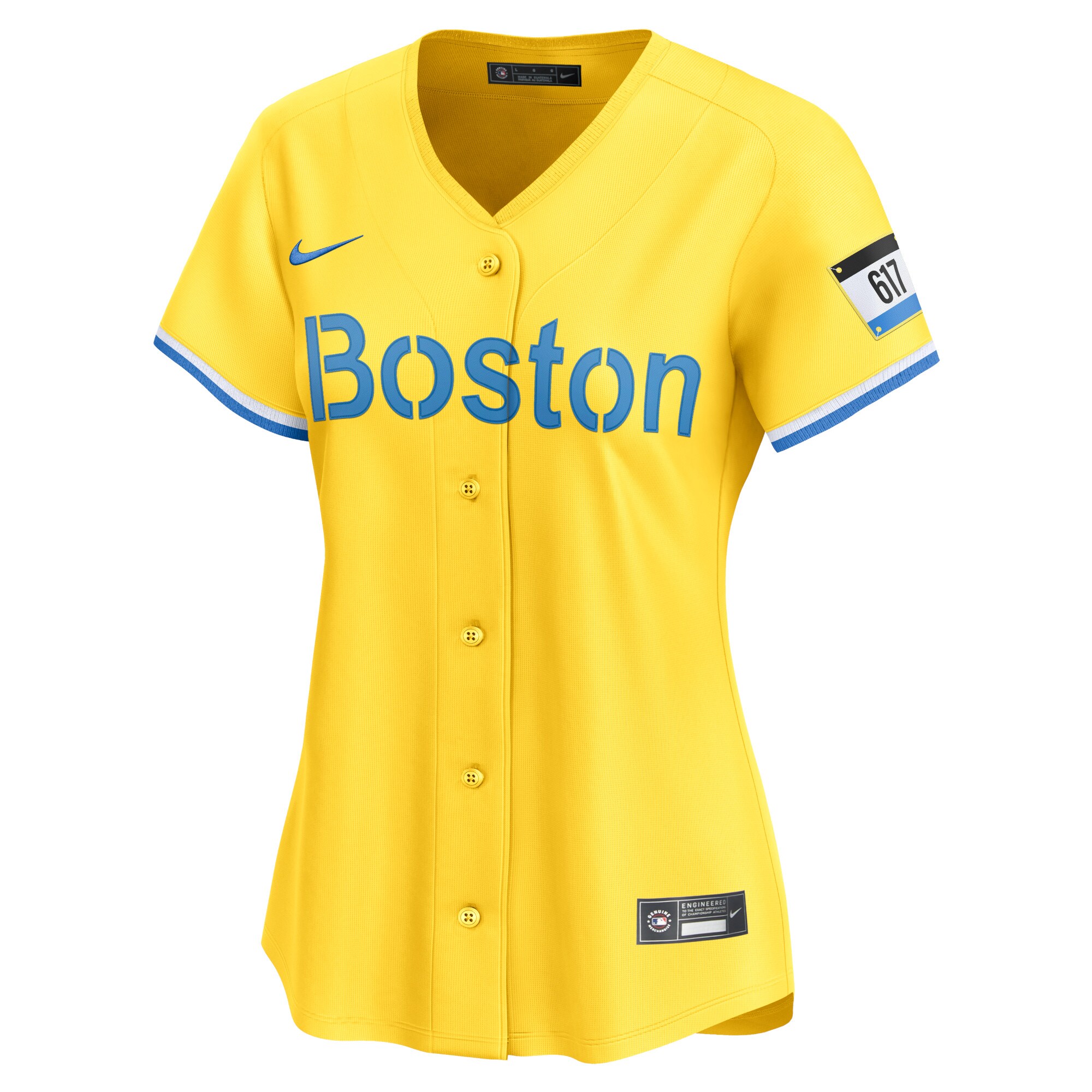 Boston Red Sox David Ortiz Gold City Connect Retired Player MLB Jersey Women's