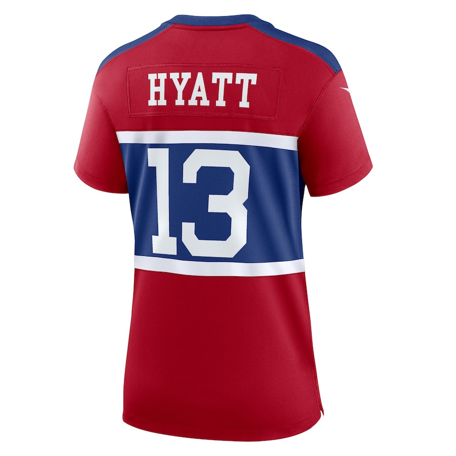 Jalin Hyatt 13 New York Giants Alternate Player Game Century Red NFL Jersey Women's