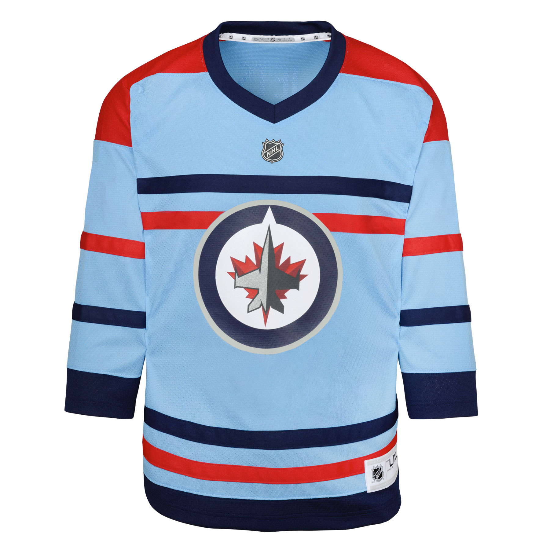 Winnipeg Jets Light Blue Anniversary NHL Jersey Youth