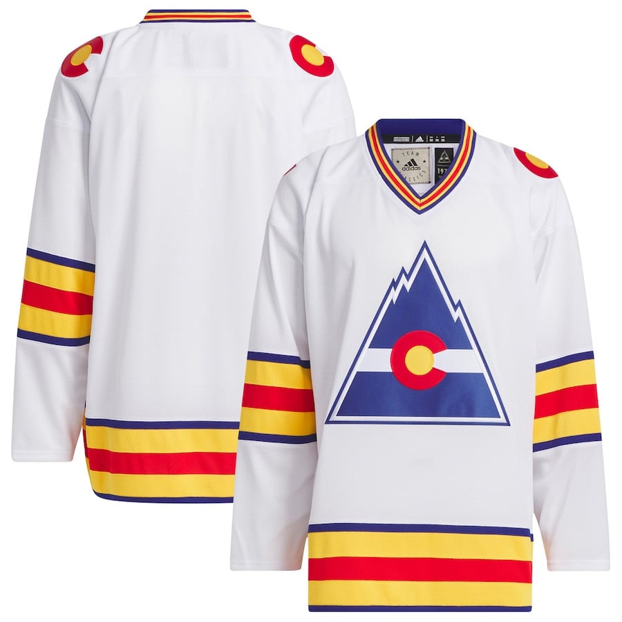 Colorado Rockies Team Classic White NHL Jersey Men's