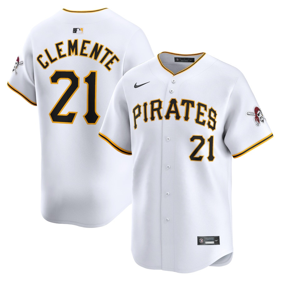 Roberto Clemente 21 Pittsburgh Pirates Home Limited Player White MLB Jersey Men's
