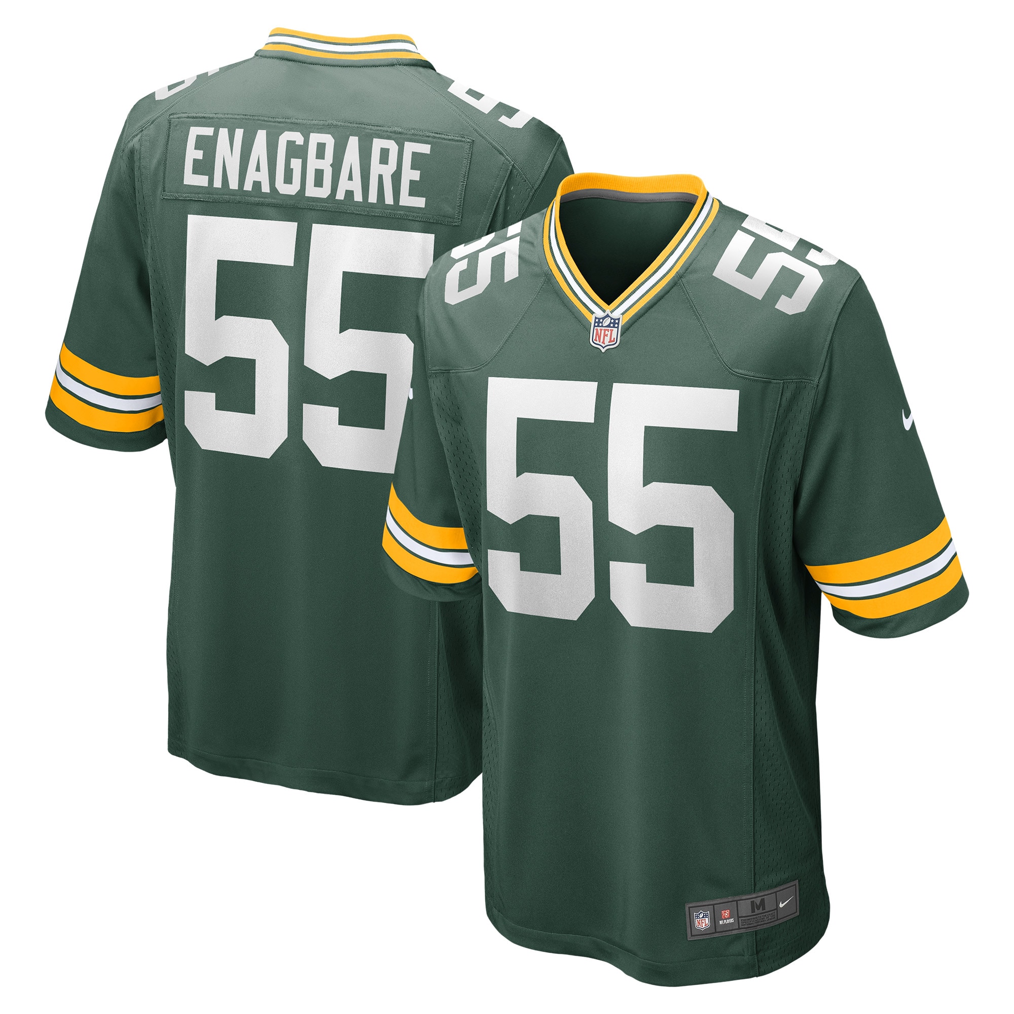 Green Bay Packers Kingsley Enagbare Green Game Player NFL Jersey Men's