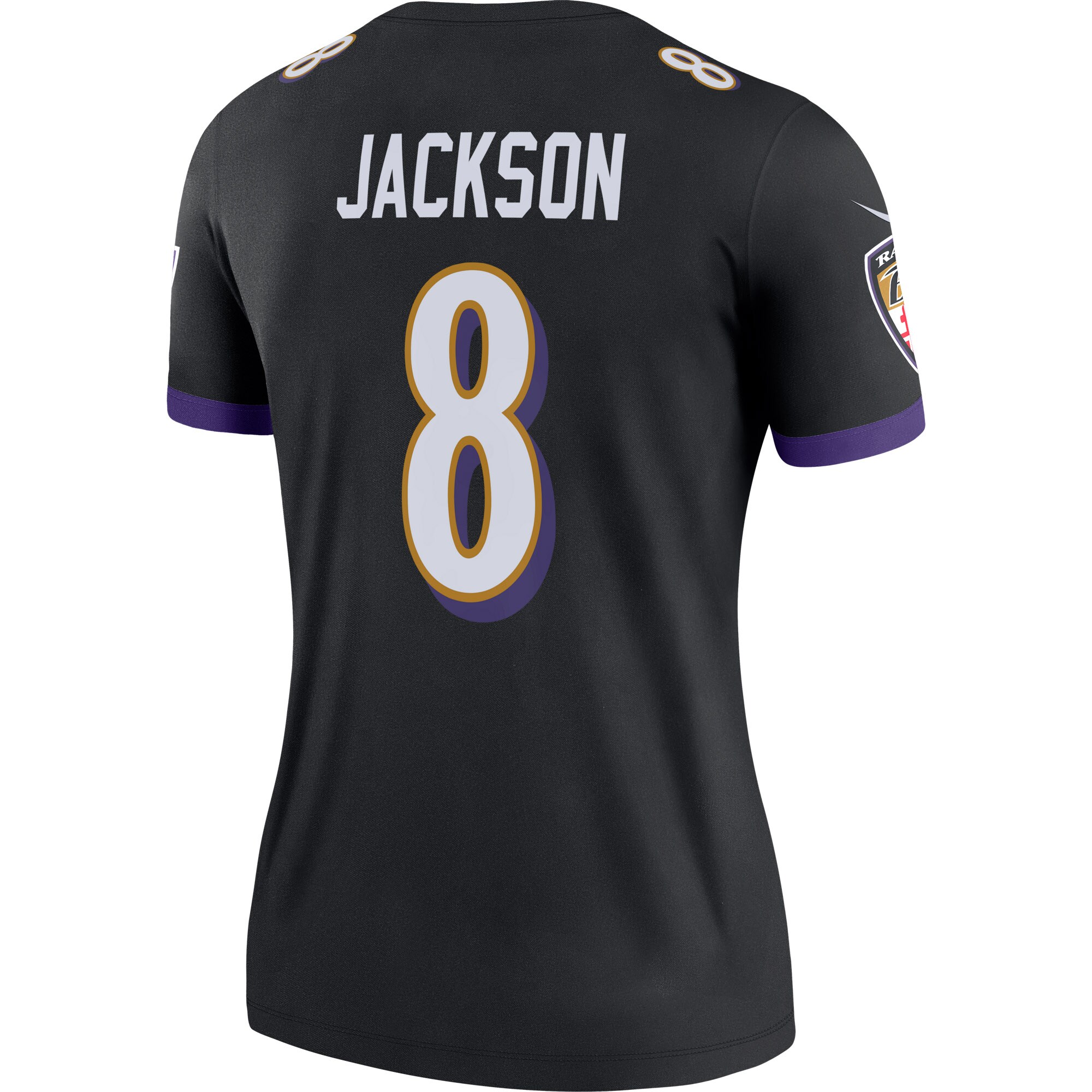 Baltimore Ravens Lamar Jackson Black Alternate Legend Player Performance Top NFL Jersey Women's