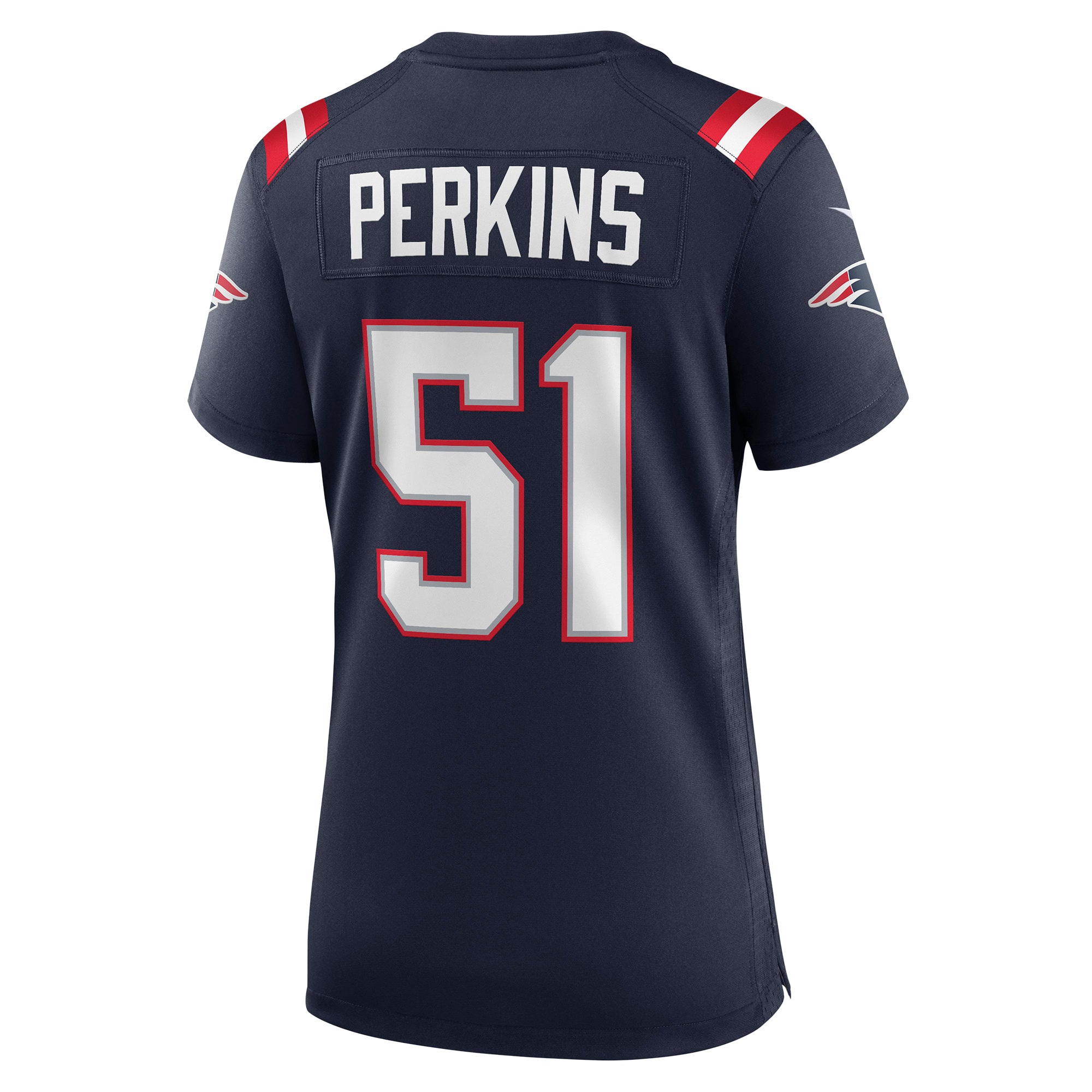 New England Patriots Ronnie Perkins Navy Game NFL Jersey Women's
