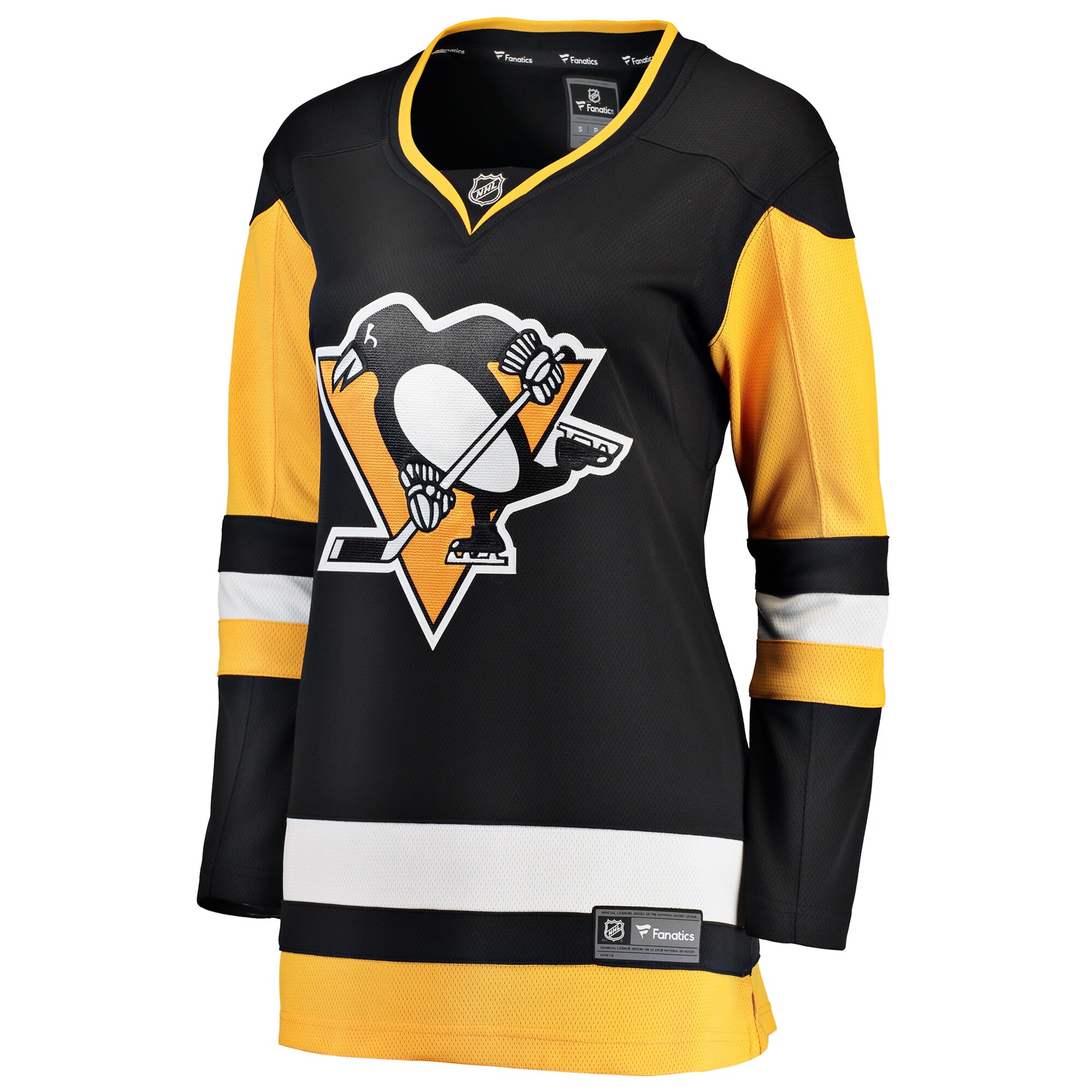 Pittsburgh Penguins Black Breakaway Home NHL Jersey Women's