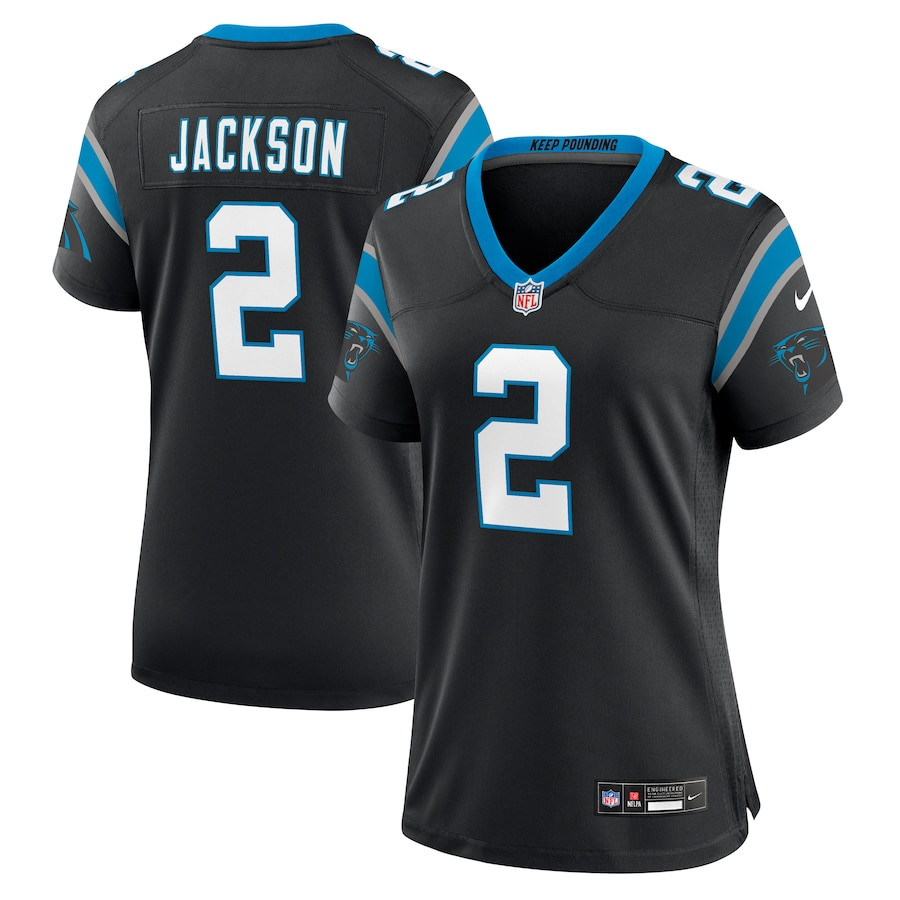 Mike Jackson 2 Carolina Panthers Game Black NFL Jersey Women's