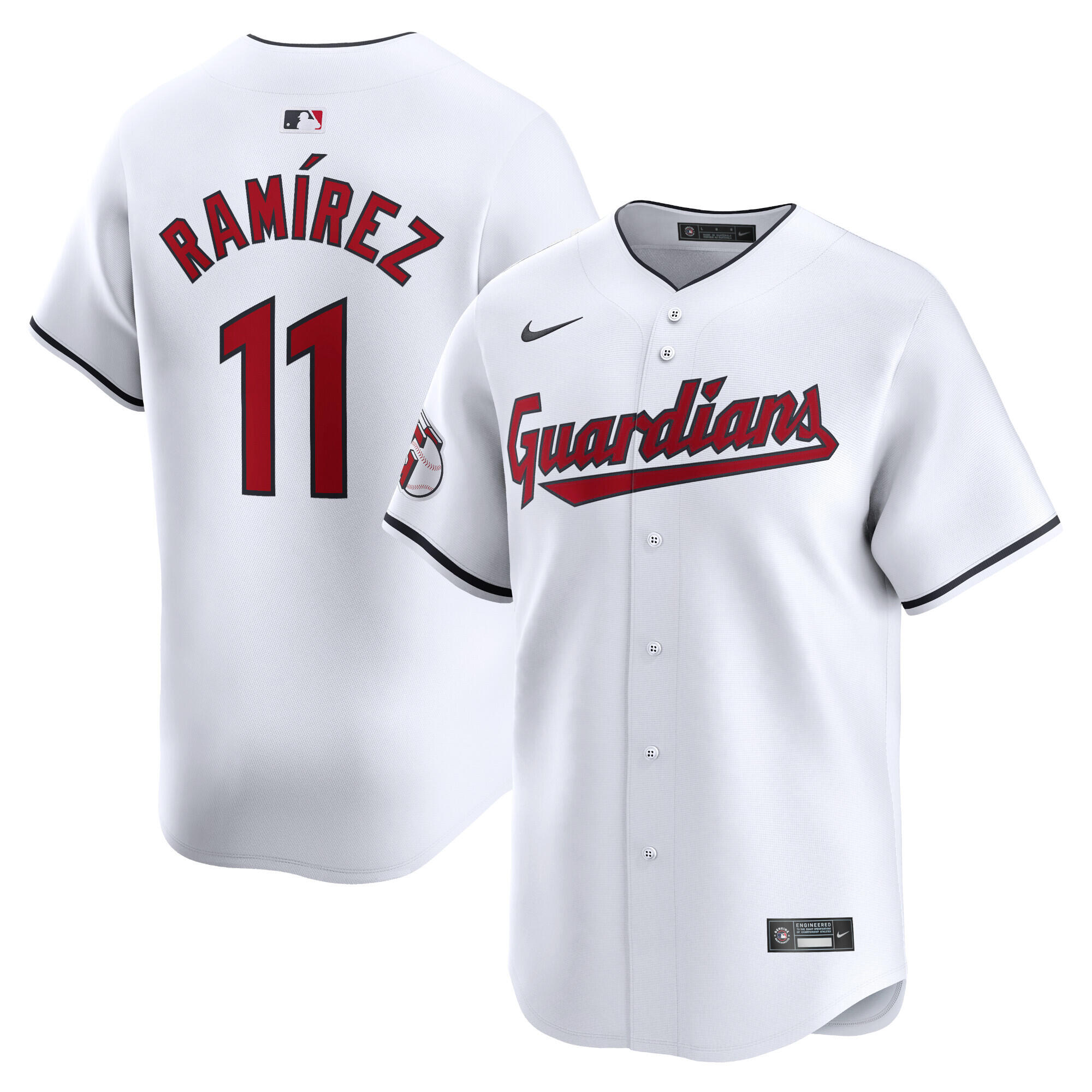 Cleveland Guardians Jos? Ram?rez White Home Limited Player MLB Jersey Youth