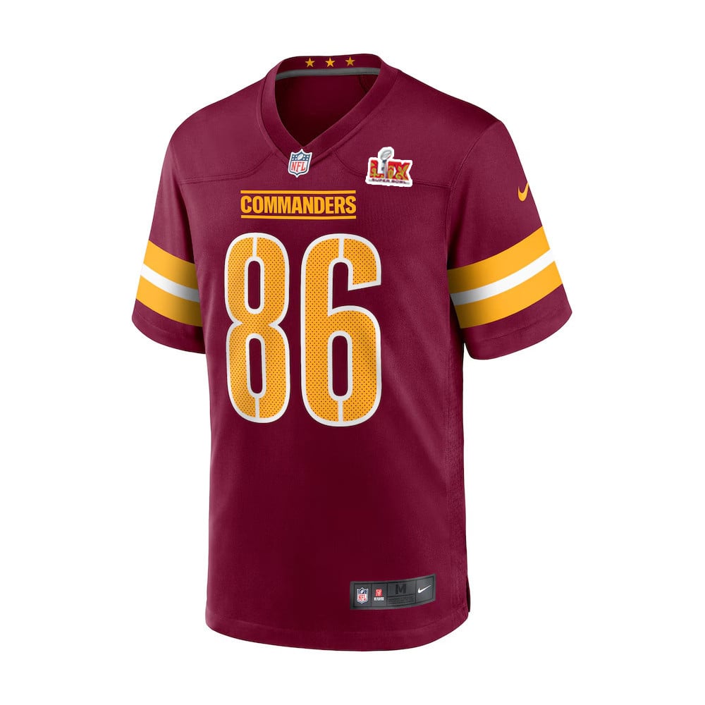 Zach Ertz #86 Washington Commanders Super Bowl LIX Burgundy NFL Jersey Men's