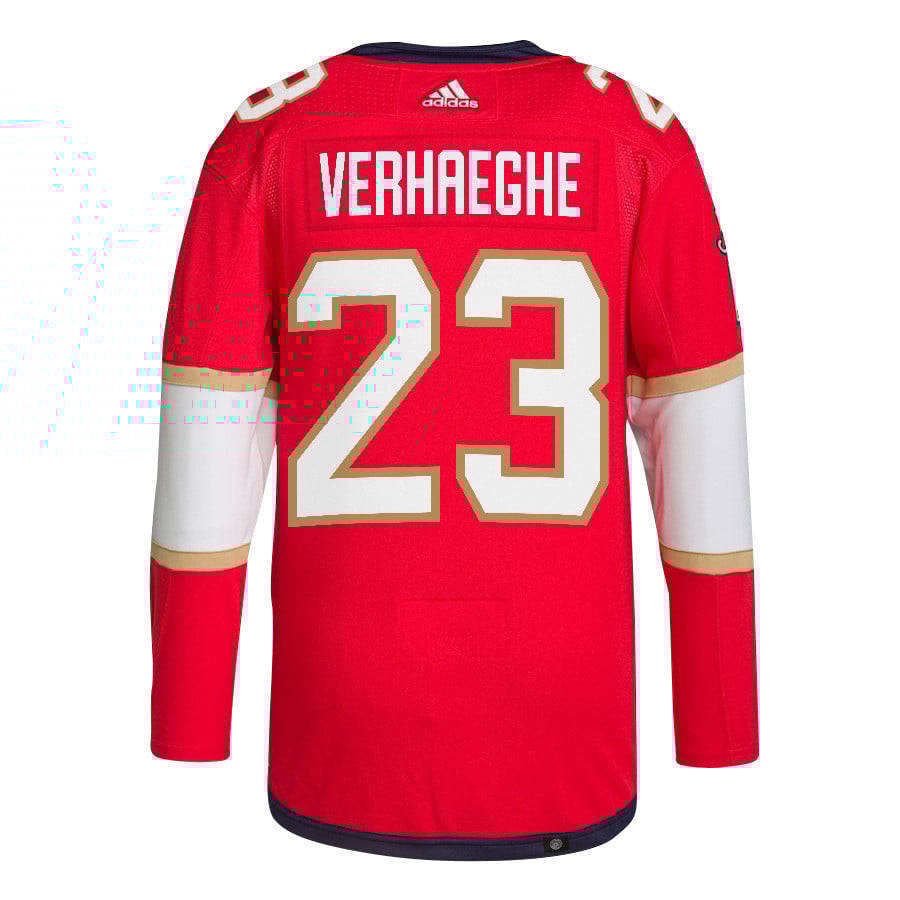 Carter Verhaeghe 23 Florida Panthers 2024 Playoffs Patch Home Red NHL Jersey Men's