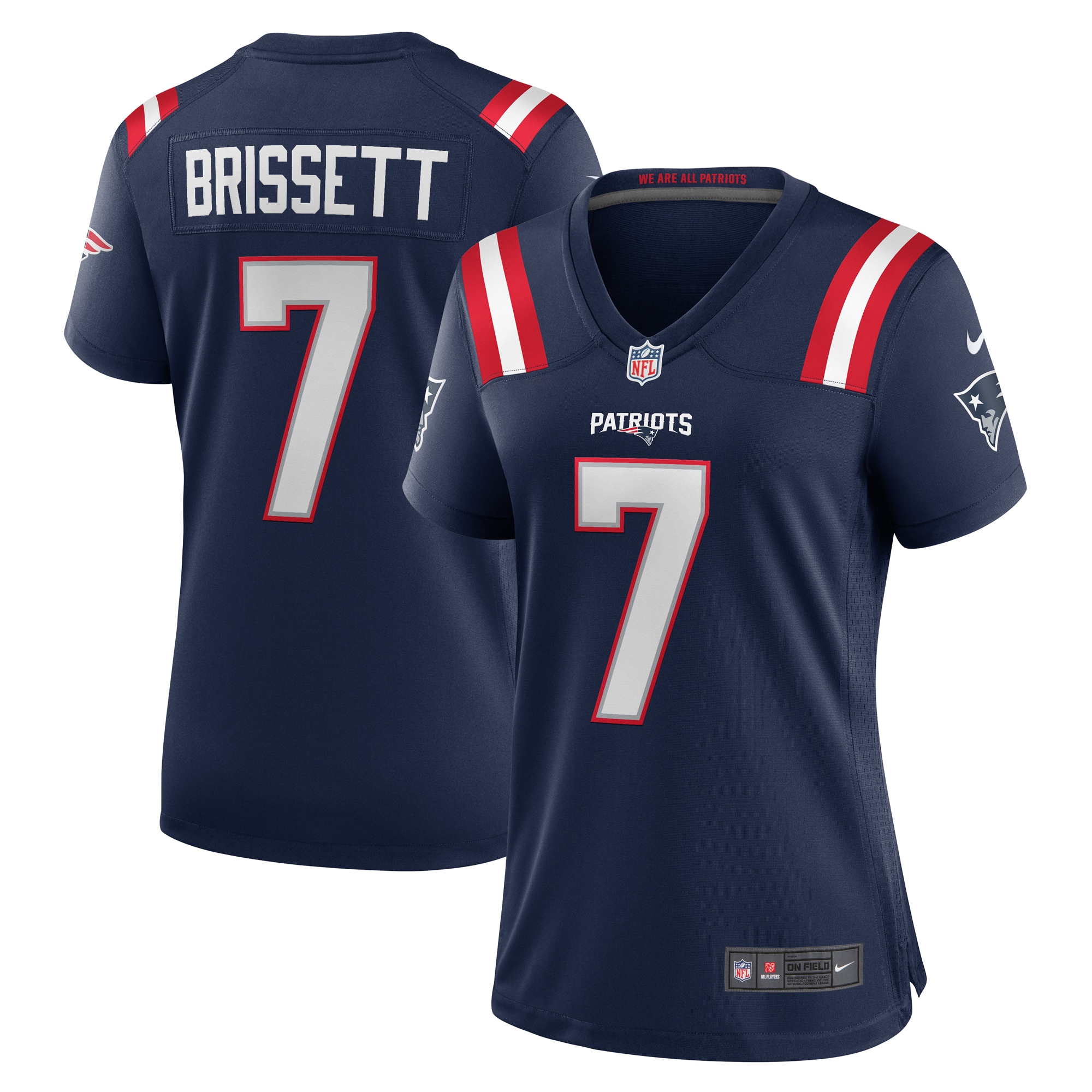 New England Patriots Jacoby Brissett Navy Game NFL Jersey Women's