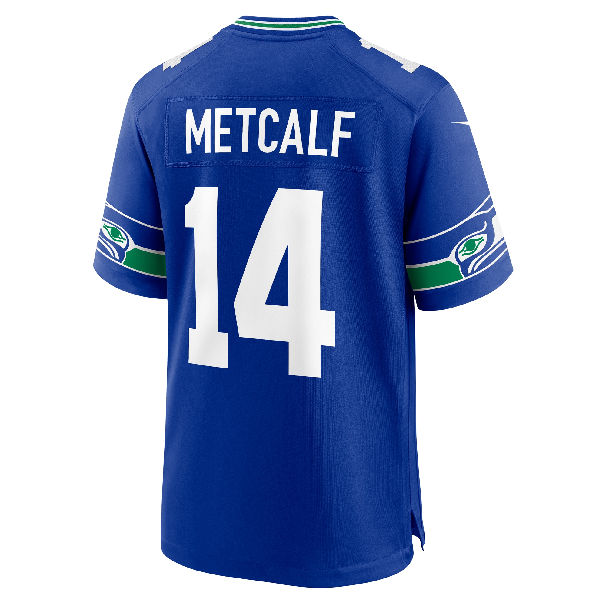 Seattle Seahawks DK Metcalf Royal Throwback Player Game NFL Jersey Men's