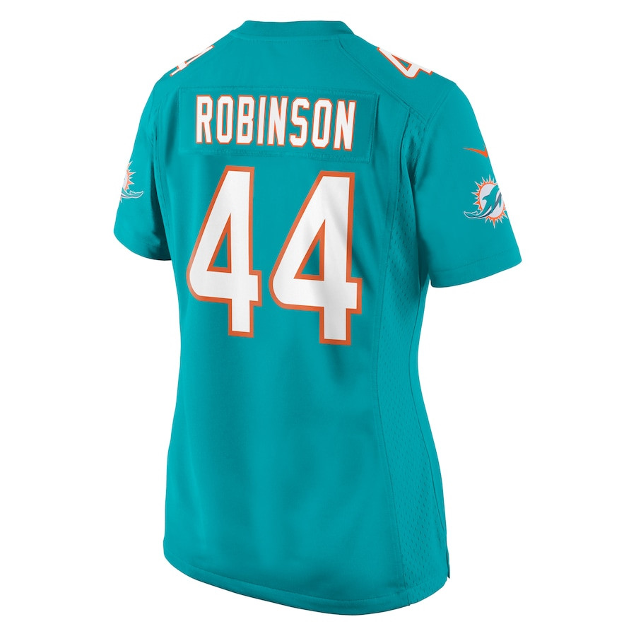 Chop Robinson 44 Miami Dolphins Game Aqua NFL Jersey Women's