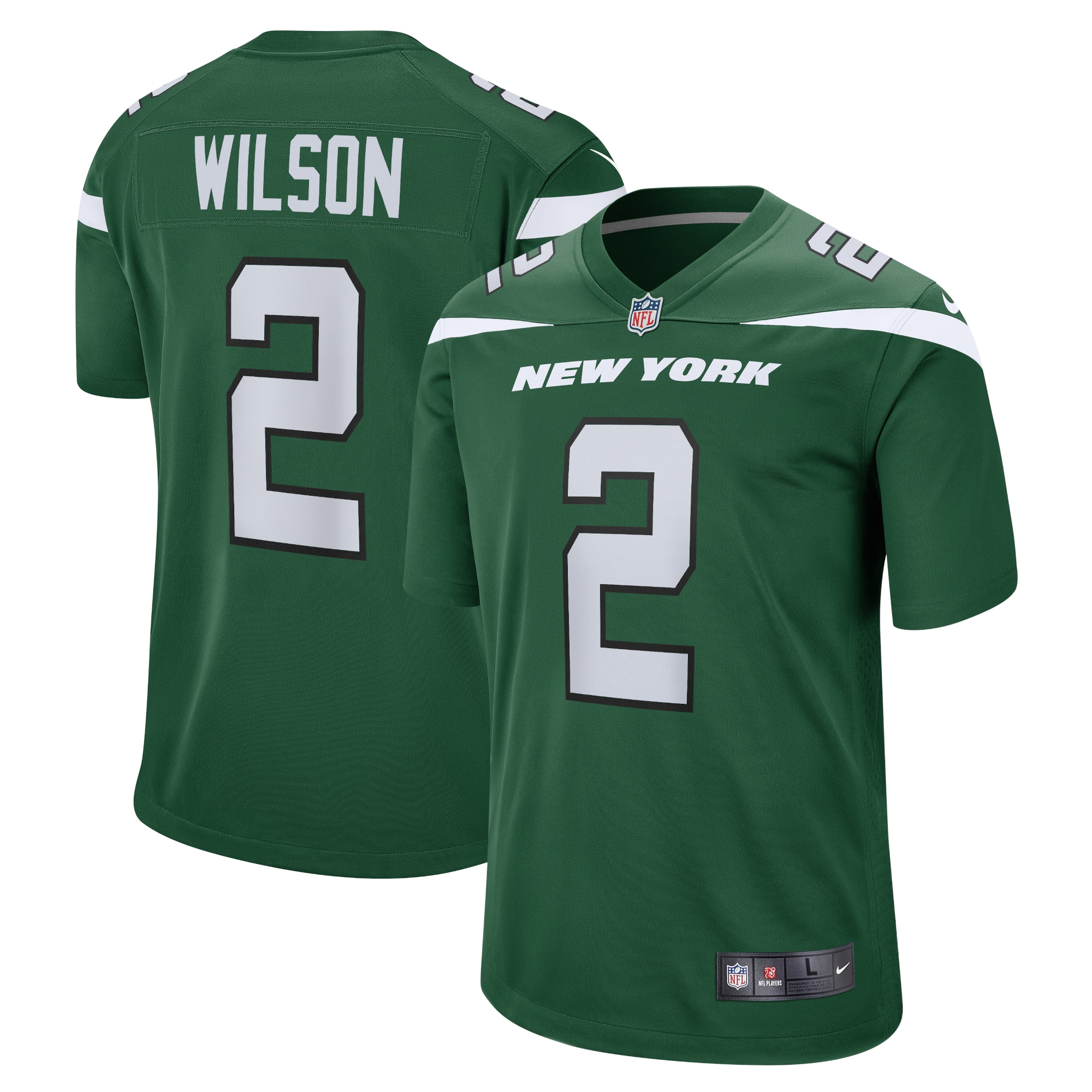 New York Jets Zach Wilson Gotham Green Game NFL Jersey Men's
