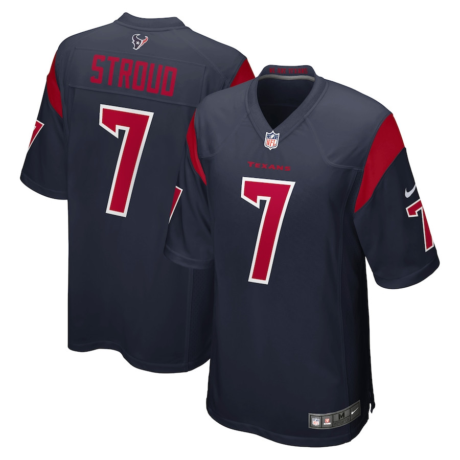 C.J. Stroud 7 Houston Texans Alternate Game Navy NFL Jersey Men's