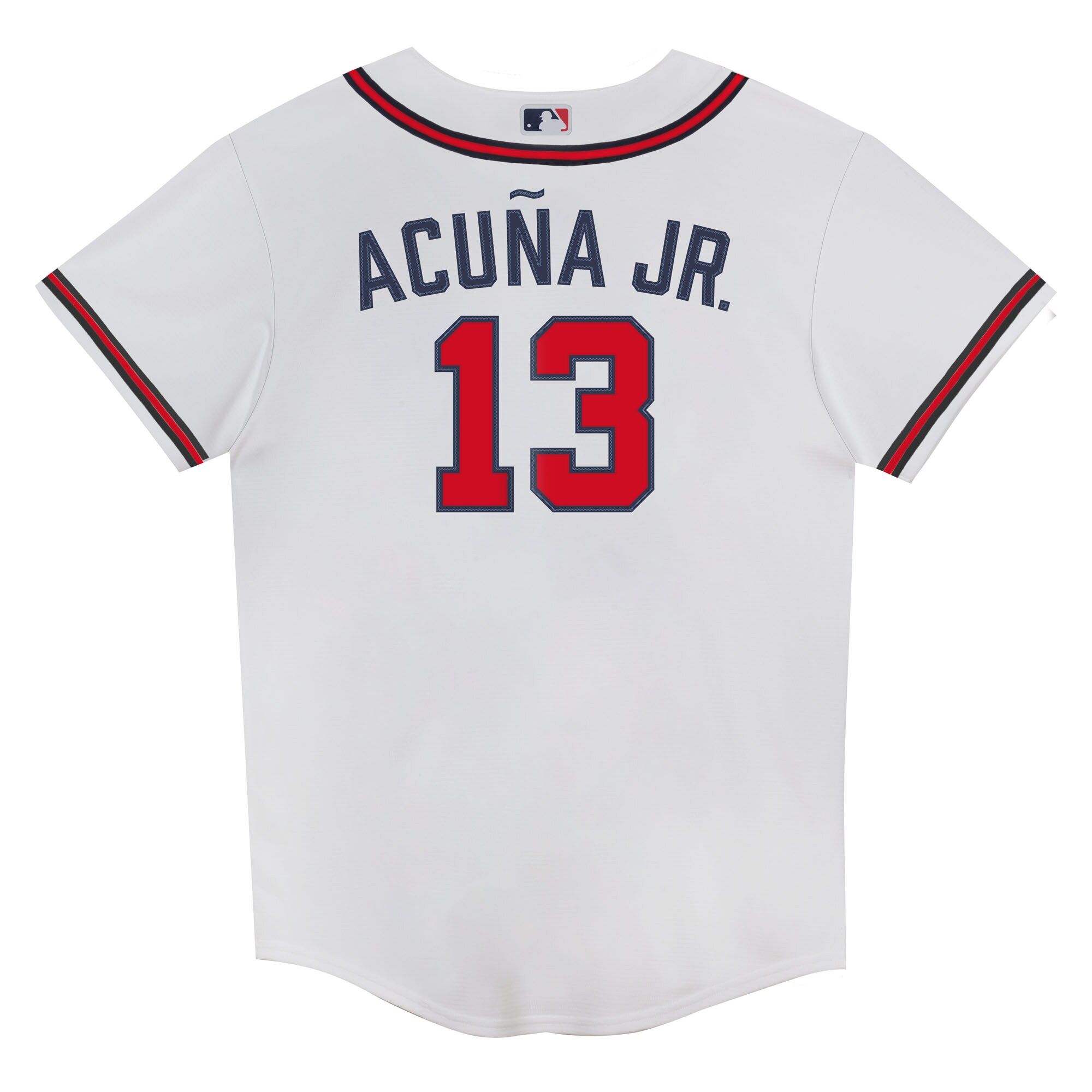 Juvenile Atlanta Braves Ronald Acu?a Jr. White 2.0 Player MLB Jersey Men's
