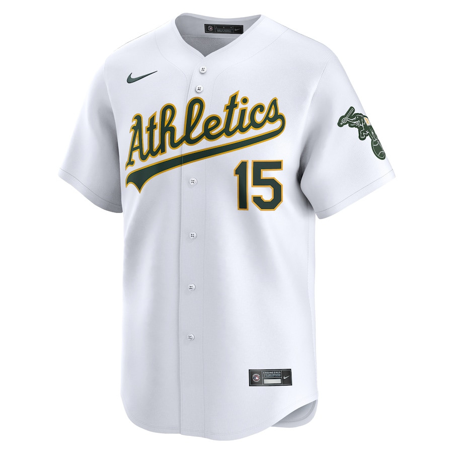 Seth Brown 15 Oakland Athletics Home Limited Player White MLB Jersey Men's