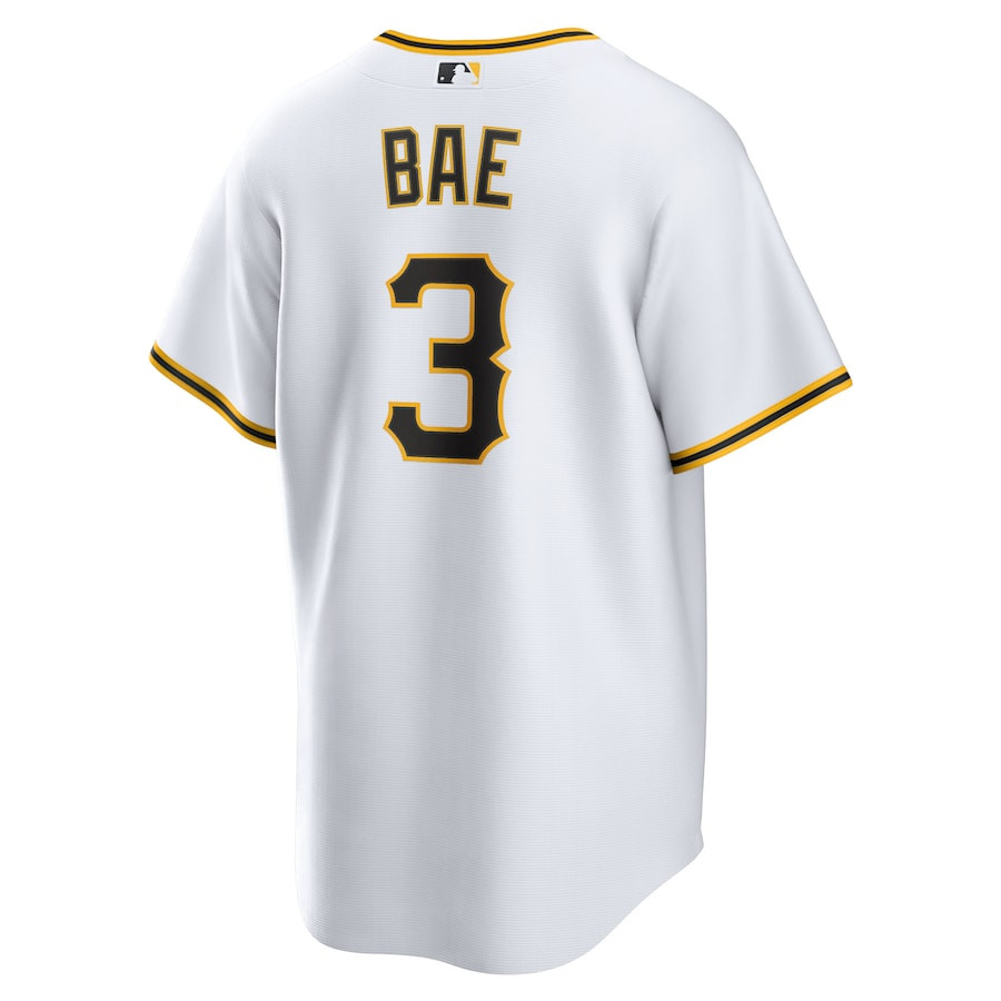 Ji-Hwan Bae 3 Pittsburgh Pirates White MLB Jersey Men's