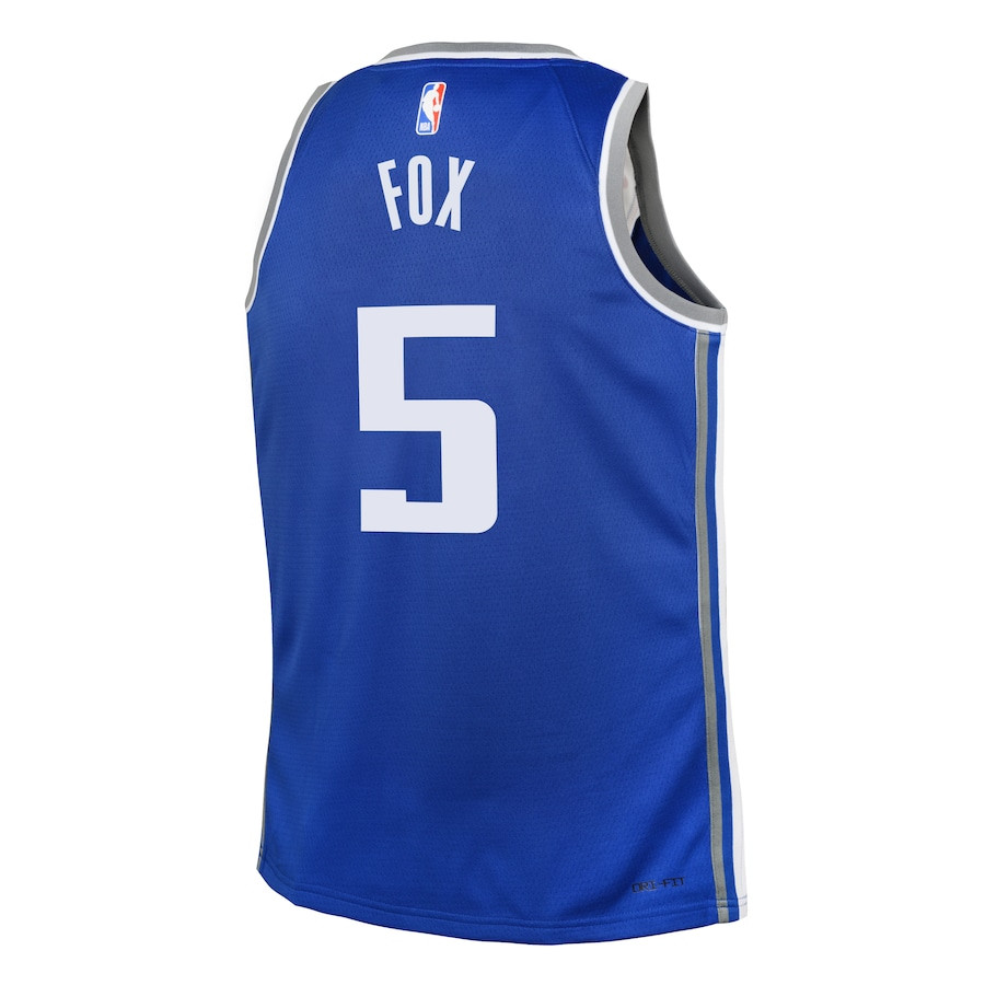 De'Aaron Fox 5 Sacramento Kings 2023/24 City Edition Swingma Blue NBA Jersey Youth
