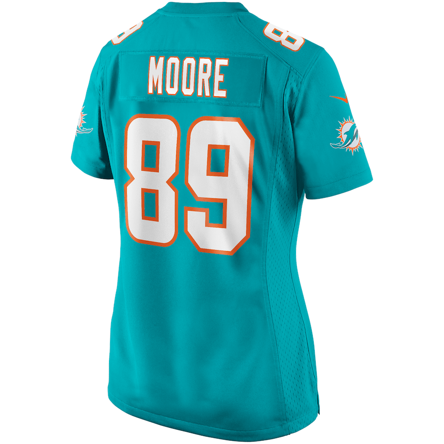 Nat Moore 89 Miami Dolphins Game Retired Aqua NFL Jersey Women's