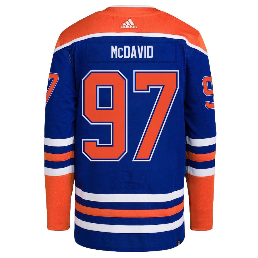 Connor McDavid 97 Edmonton Oilers 2024 Playoffs Patch Home Men NHL Jersey Men's