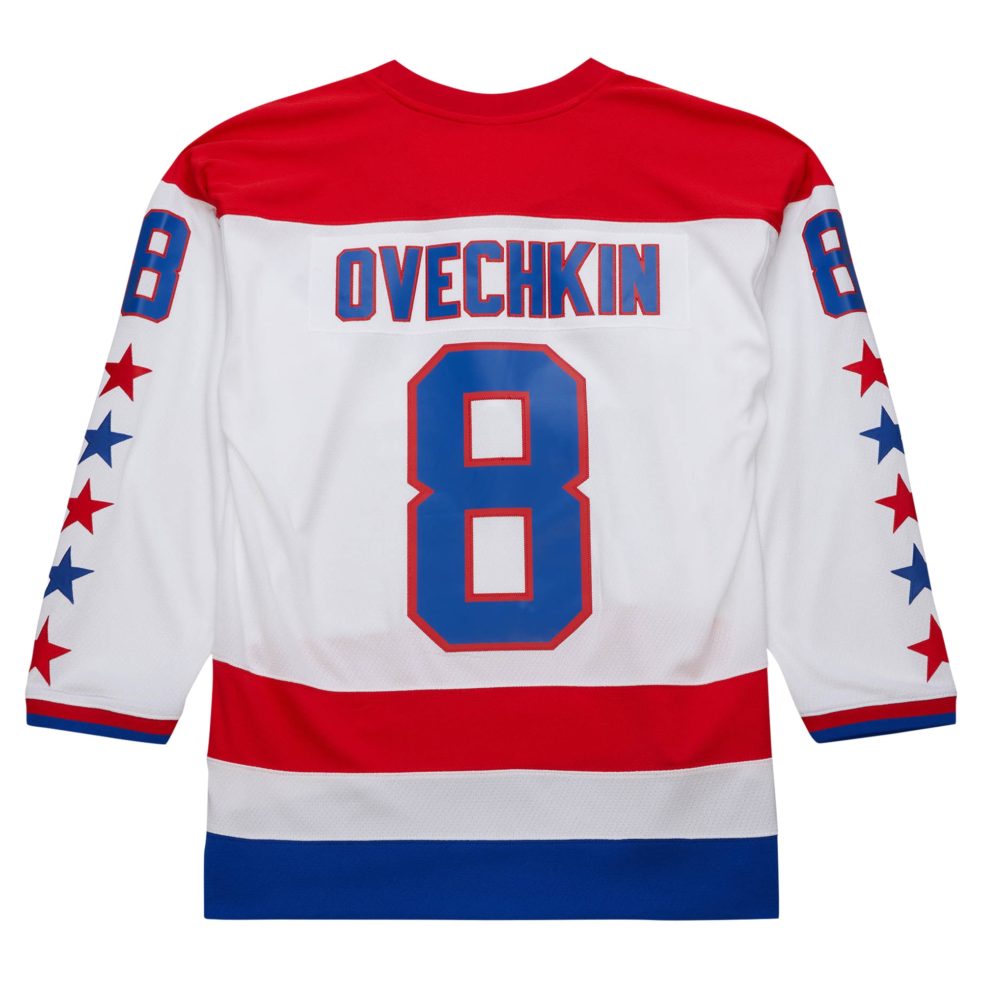Washington Capitals Alexander Ovechkin Mitchell Ness White 2012/13 Alternate Captain Blue Line Player NHL Jersey Men's