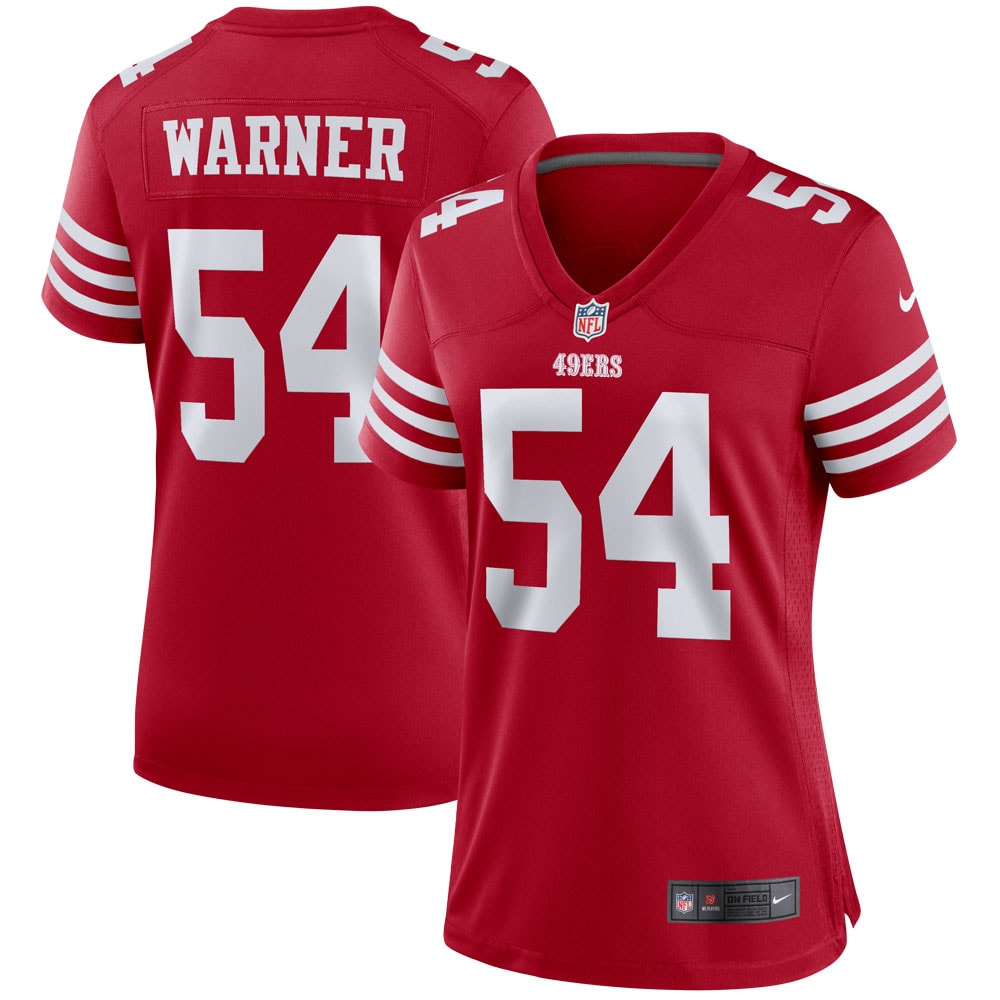San Francisco 49ers Fred Warner Scarlet Player NFL Jersey Women's