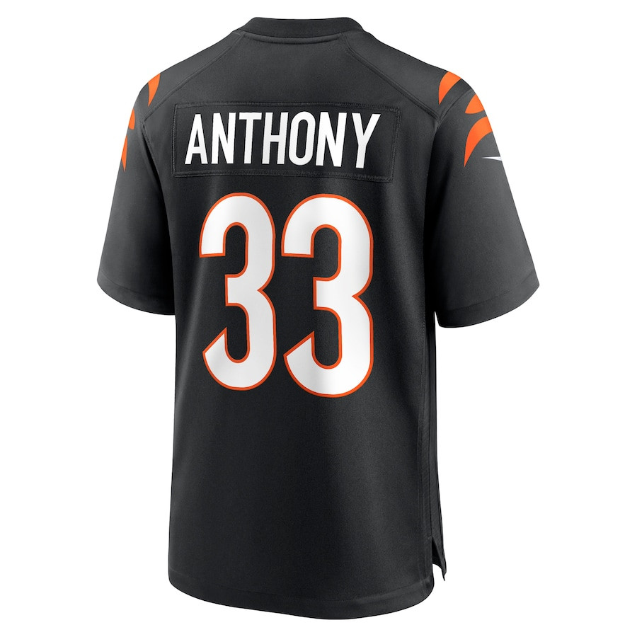 Daijahn Anthony 33 Cincinnati Bengals Game Black NFL Jersey Men's