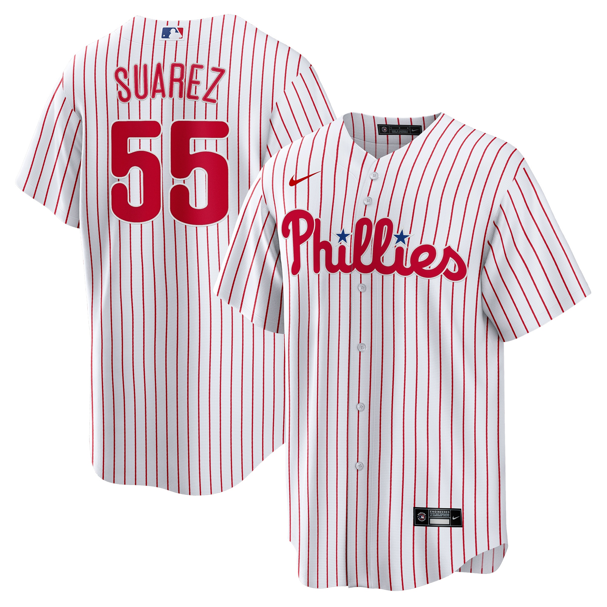 Philadelphia Phillies Ranger Su?rez White Home Player MLB Jersey Men's