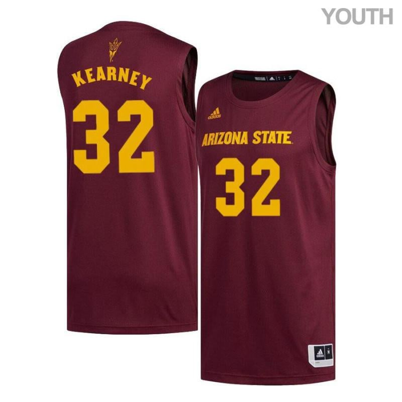 32 Brandan Kearney Maroon Arizona State Sun Devils NCAA Jersey Youth