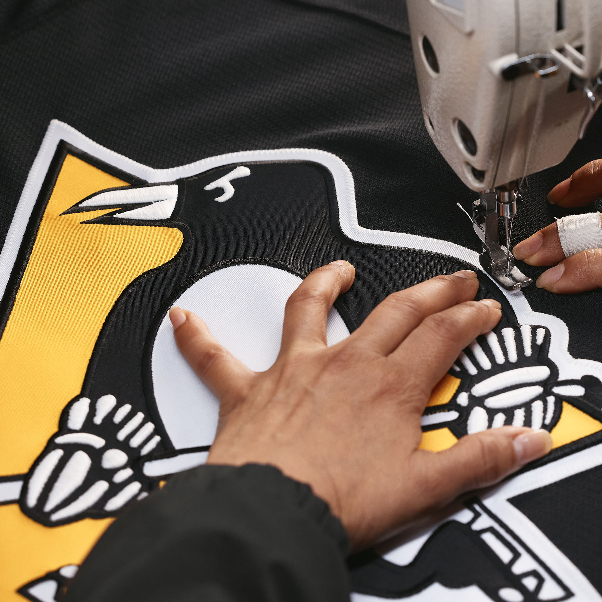 Pittsburgh Penguins Black Home Pro Custom NHL Jersey Men's