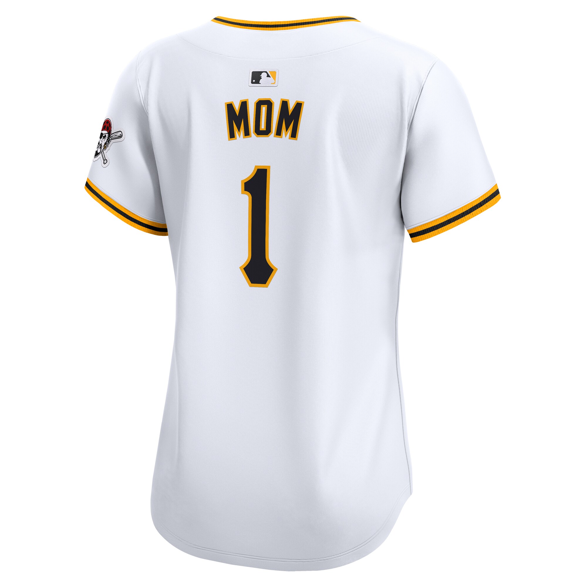 Pittsburgh Pirates White #1 Mom Home Limited MLB Jersey Women's