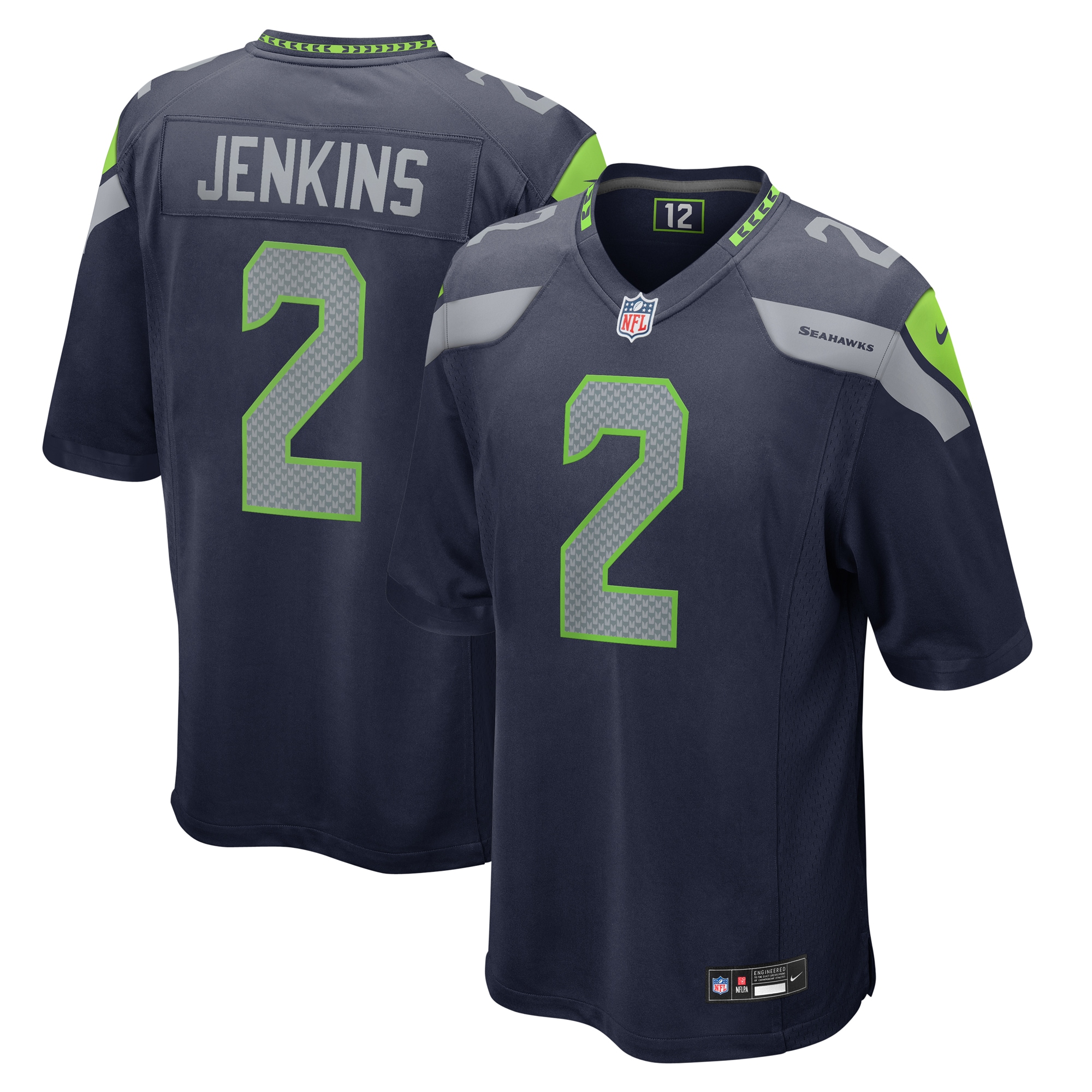 Seattle Seahawks Rayshawn Jenkins College Navy Game NFL Jersey Men's