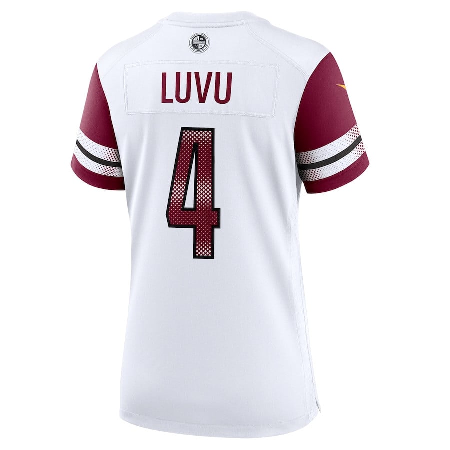 Frankie Luvu 4 Washington Commanders Game White NFL Jersey Women's