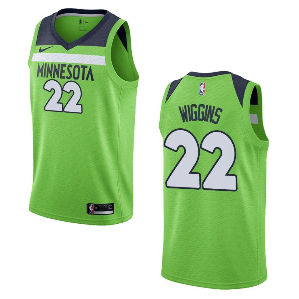 Minnesota Timberwolves 22 Andrew Wiggins Statement Swingman Green NBA Jersey Men's