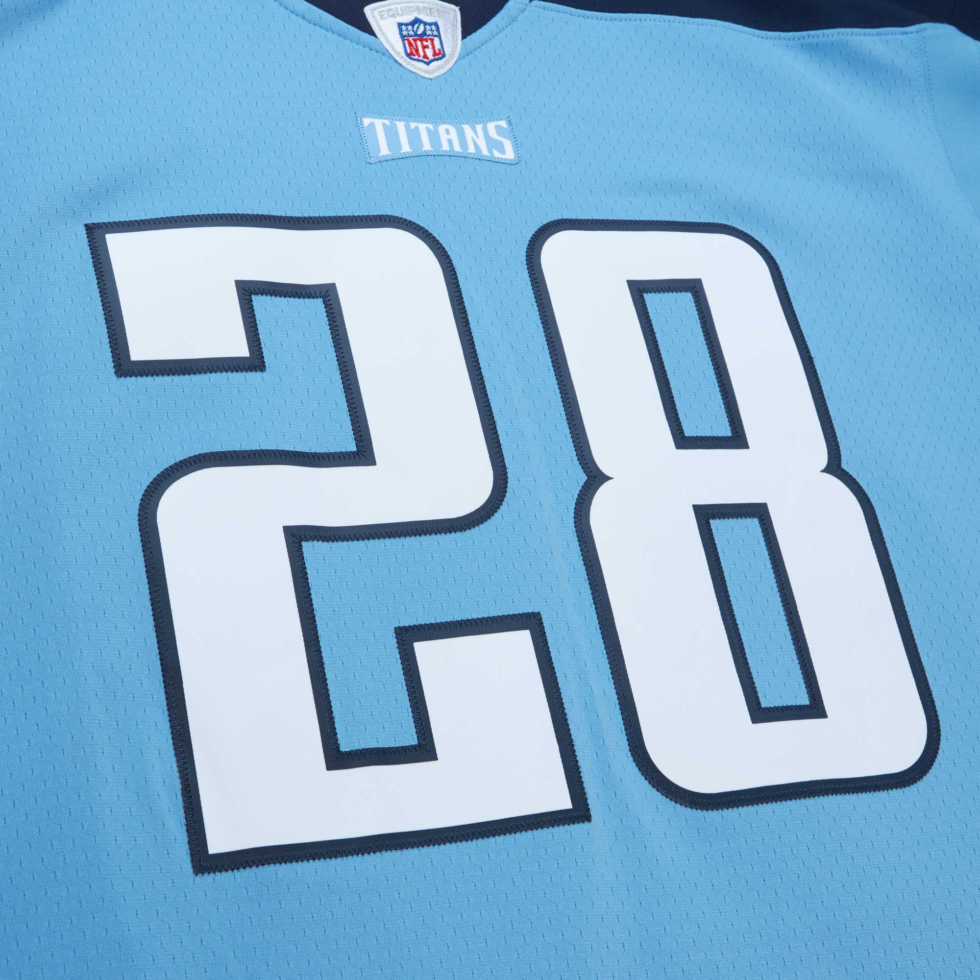 Tennessee Titans Chris Johnson Mitchell Ness Light Blue Legacy NFL Jersey Men's