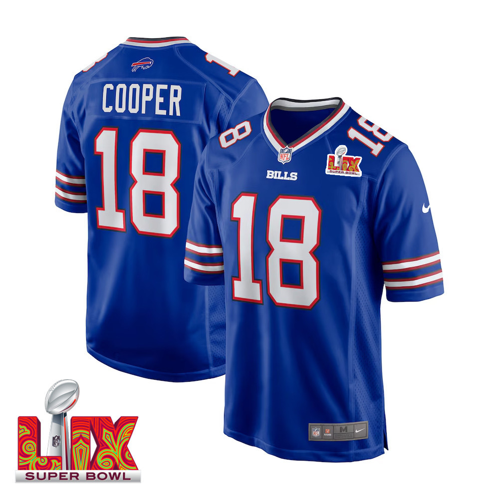 Amari Cooper #18 Buffalo Bills Super Bowl LIX Royal NFL Jersey Men's