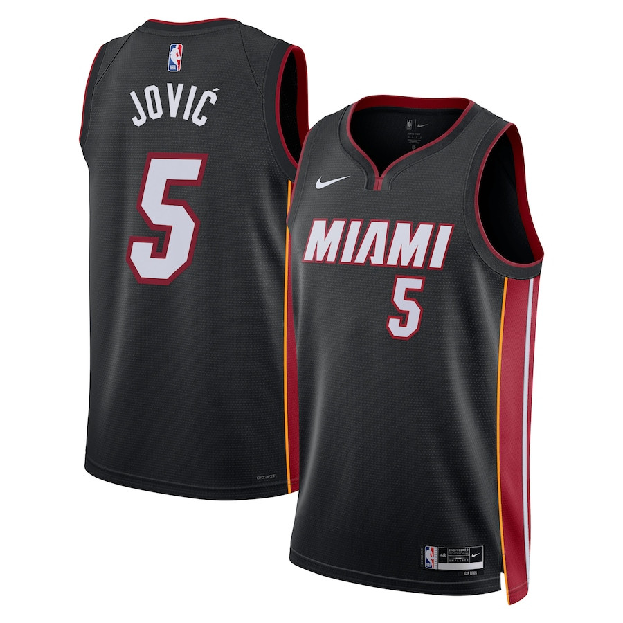 Nikola Jovic 5 Miami Heat Unisex Swingman Icon Edition Black NBA Jersey Unisex