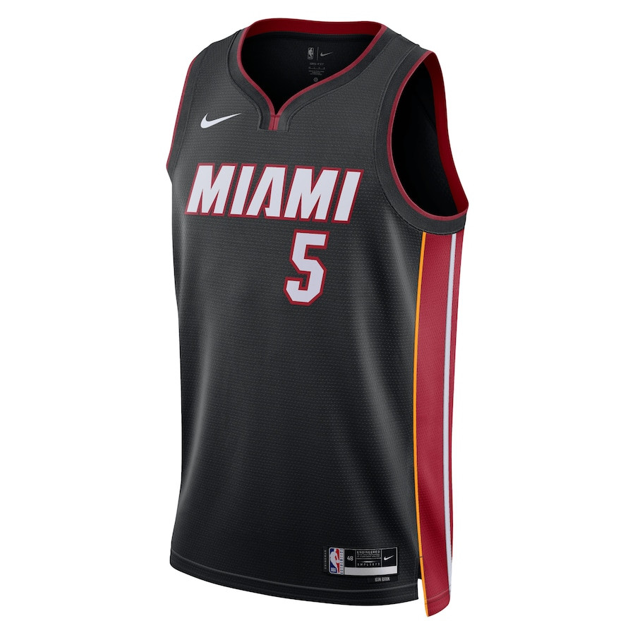 Nikola Jovic 5 Miami Heat Unisex Swingman Icon Edition Black NBA Jersey Unisex