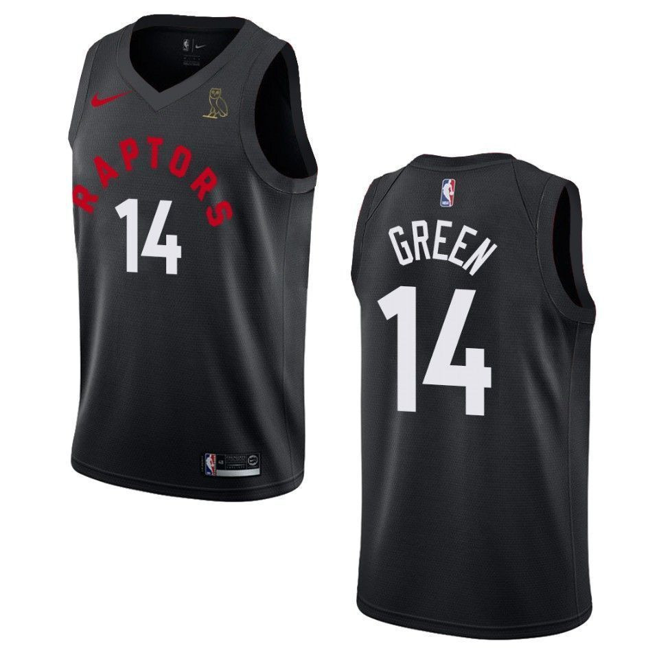 Toronto Raptors 14 Danny Green Drake Ovo Collection Black NBA Jersey Men's